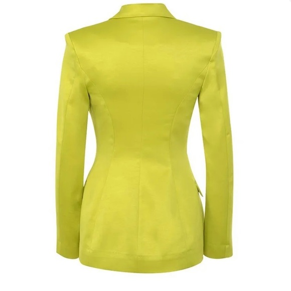 NO OFFERS: New NWOT HOCB Fionella Chartreuse Jacket Large - Picture 2 of 8